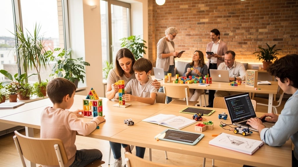 Innovation Campus – open creative studio with engineers and educators collaborating